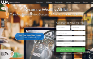 Wealthy Affiliate Homepage